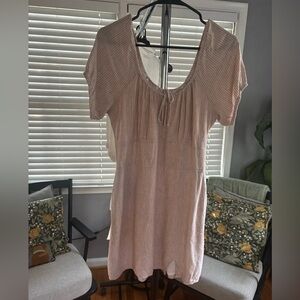 Abercrombie & Fitch Beige Striped dress